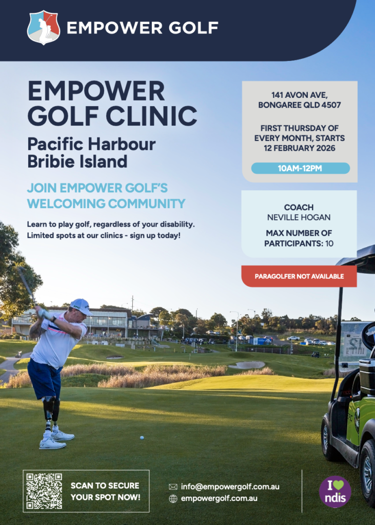 FREE ‘Come & Try’ Disabled Golf Clinic ~ BRIBIE ISLAND  July 2