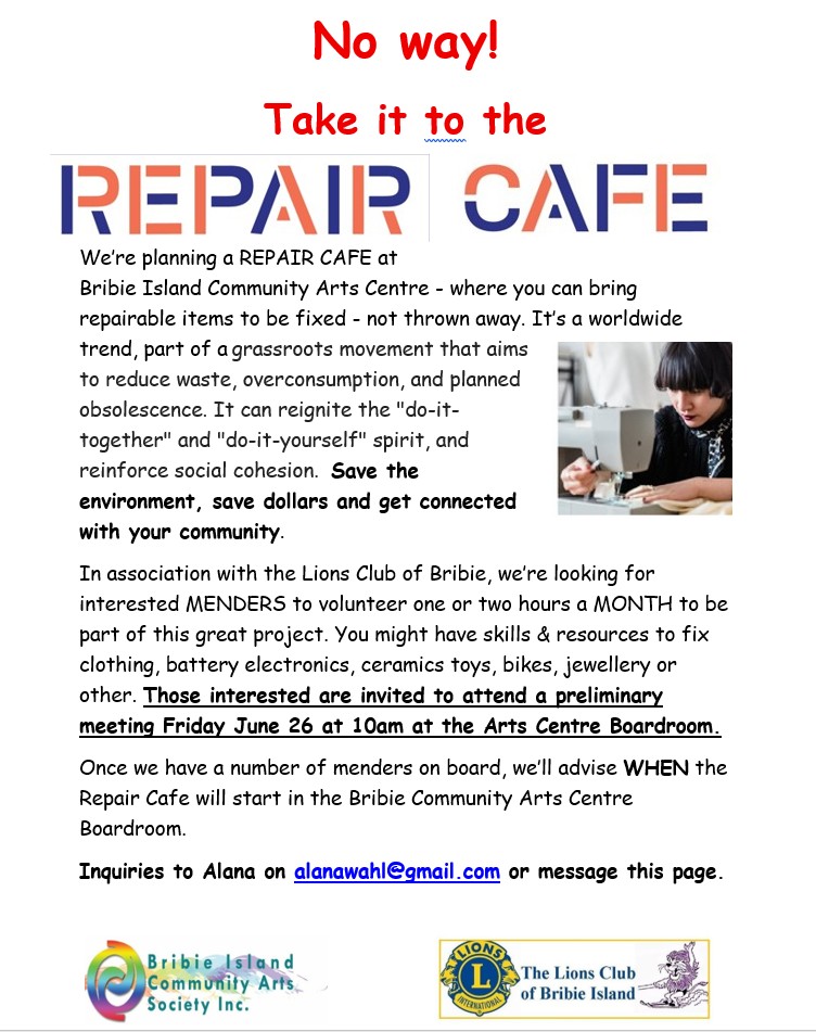 BICAS REPAIR CAFE – Information Morning  June 26